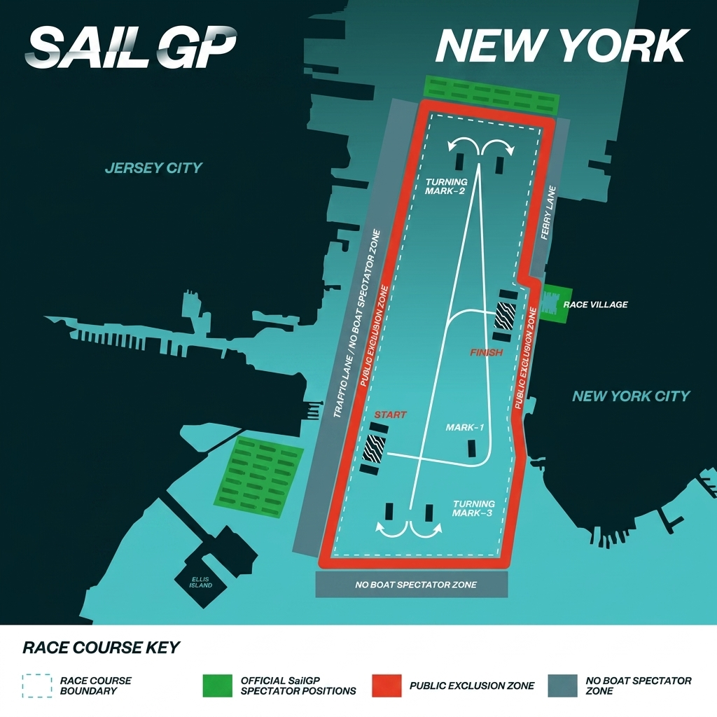 sailgp nyc course map