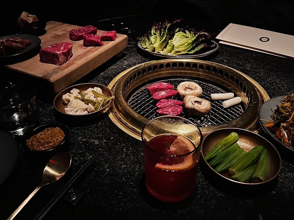Korean steakhouse plated dish similar to Cote NYC's tasting menu