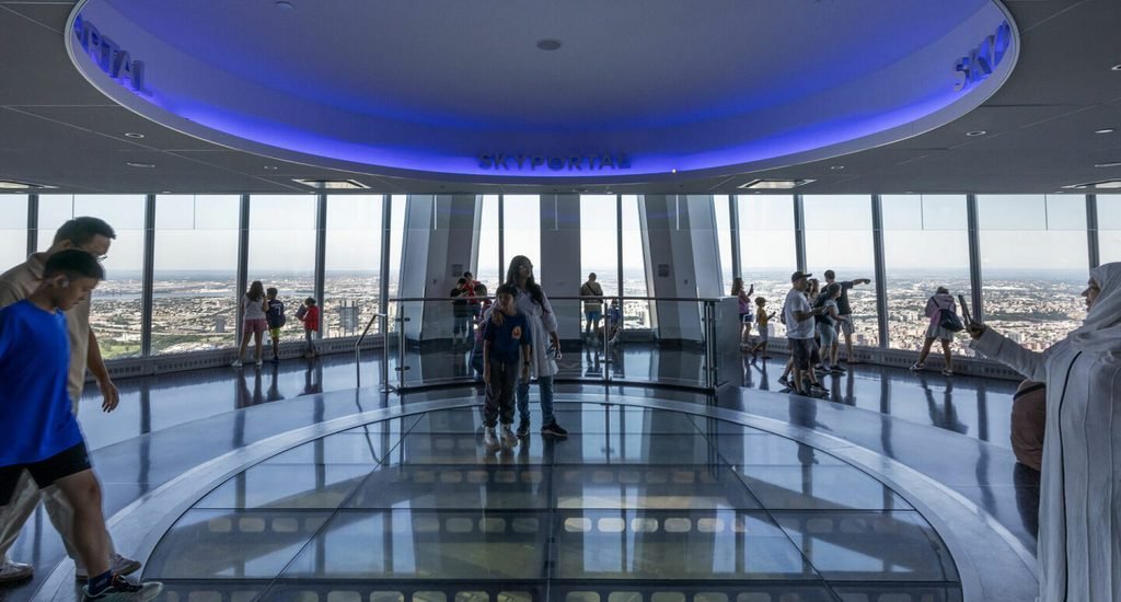 One World Observatory VIP view over Lower Manhattan and the harbor