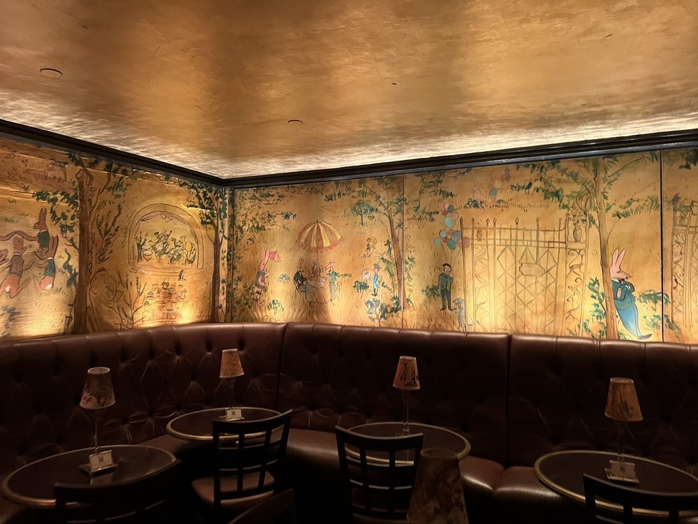 Ludwig Bemelmans hand-painted Central Park murals inside Bemelmans Bar at The Carlyle