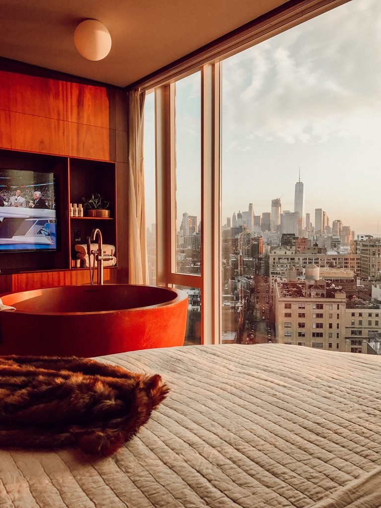 luxury corporate housing NYC skyline view