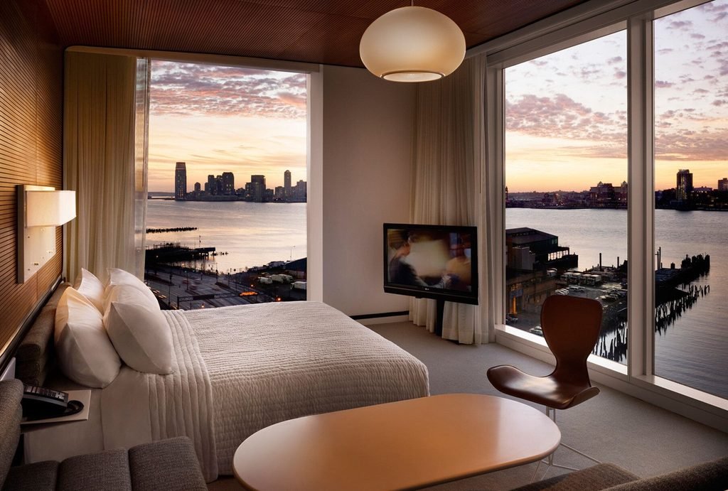 The Standard High Line hotel rooftop with Hudson River views in Meatpacking District