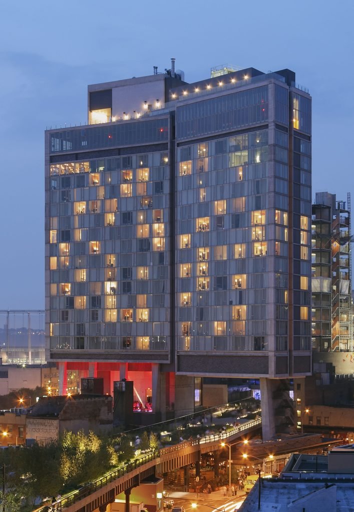 The Standard High Line hotel rooftop with Hudson River views in Meatpacking District