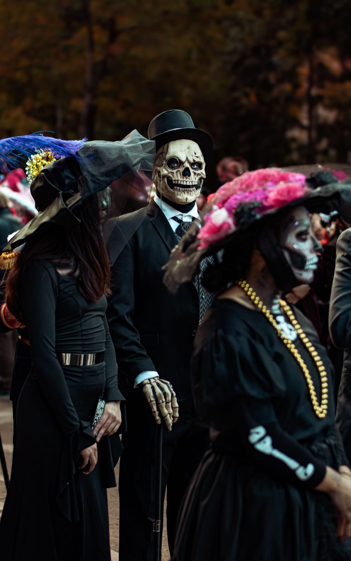 Crowds and giant puppets at the Village Halloween Parade near boutique hotels in NYC