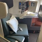 Lie-flat seat in business class to NYC with points on a transatlantic flight