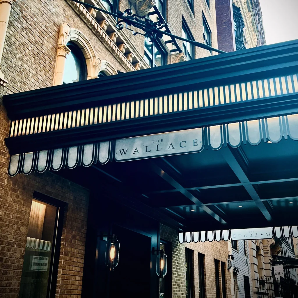 The Wallace Hotel gym on the Upper West Side with cardio equipment and Peloton bikes